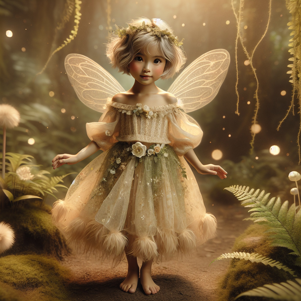 Whimsical Fairy in Enchanted Forest with Soft Light