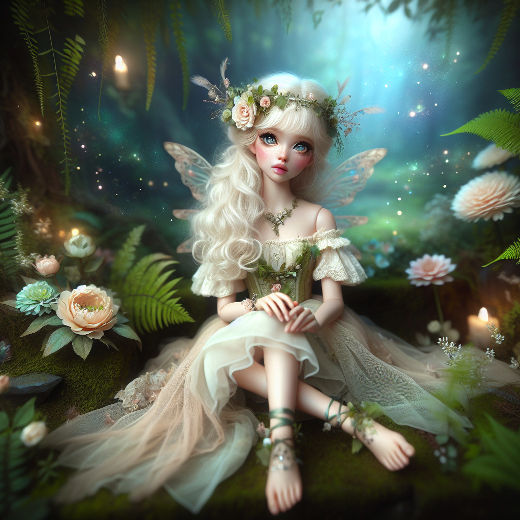 Ethereal Fairy in Enchanted Forest Setting