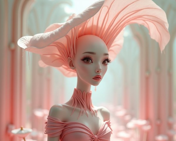 Surreal Ethereal Figure in Dreamlike Setting