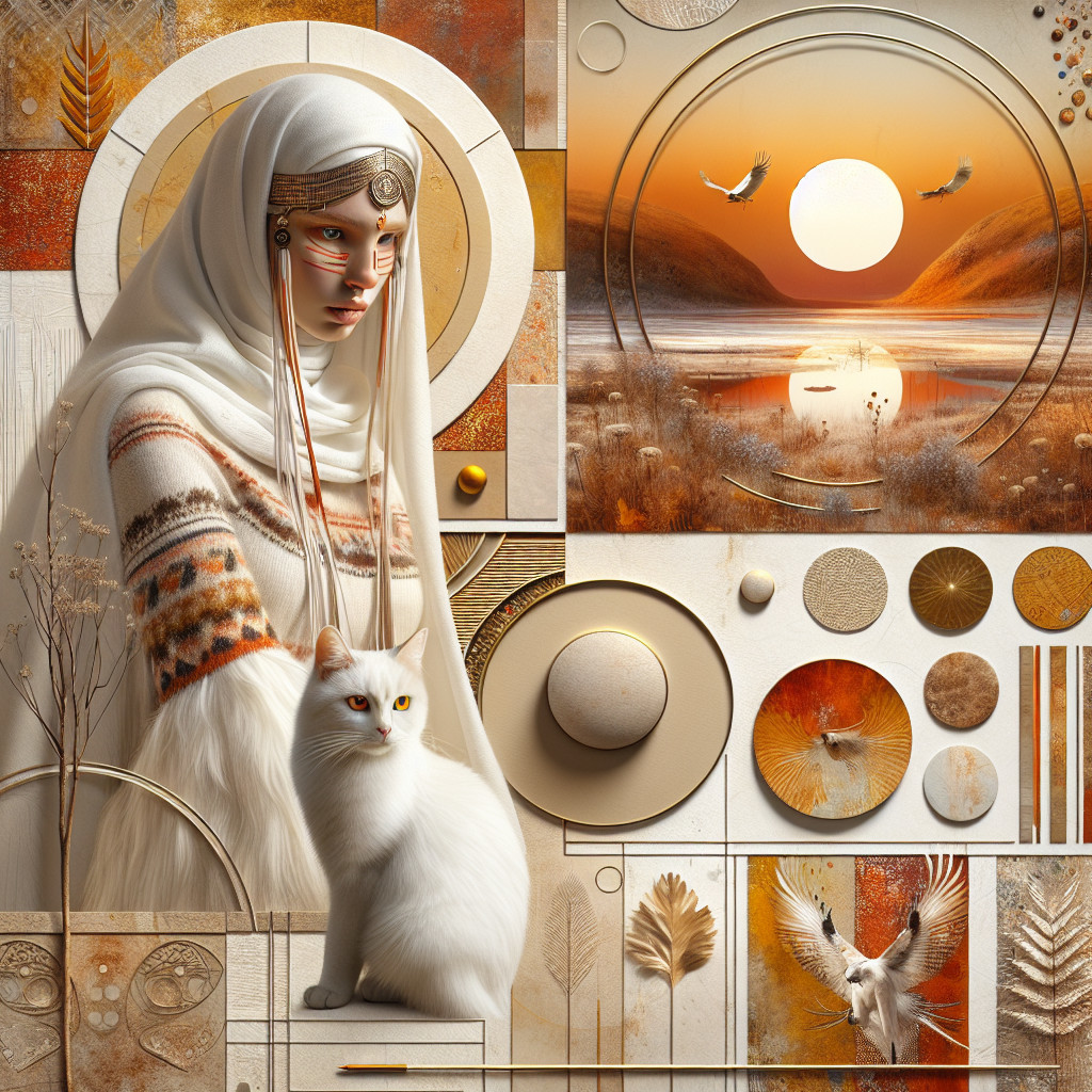 Serene Composition of Human and Nature Elements