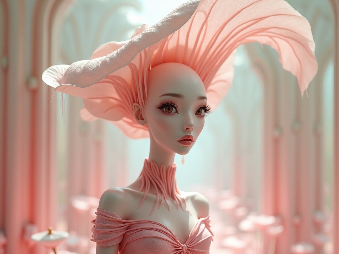 Surreal Ethereal Figure in Dreamlike Setting