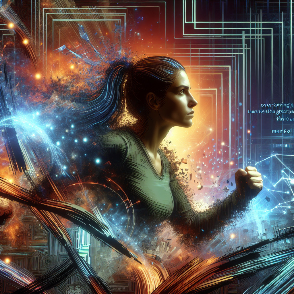 Profile of a Resilient Female Figure in Vibrant Colors