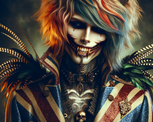Vibrant Portrait of Person with Bold Alternative Style