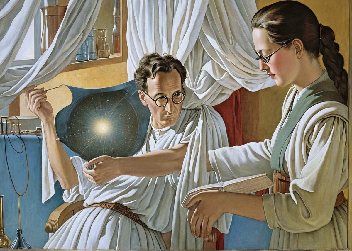 Classical Scene of Discovery with Art and Science Elements