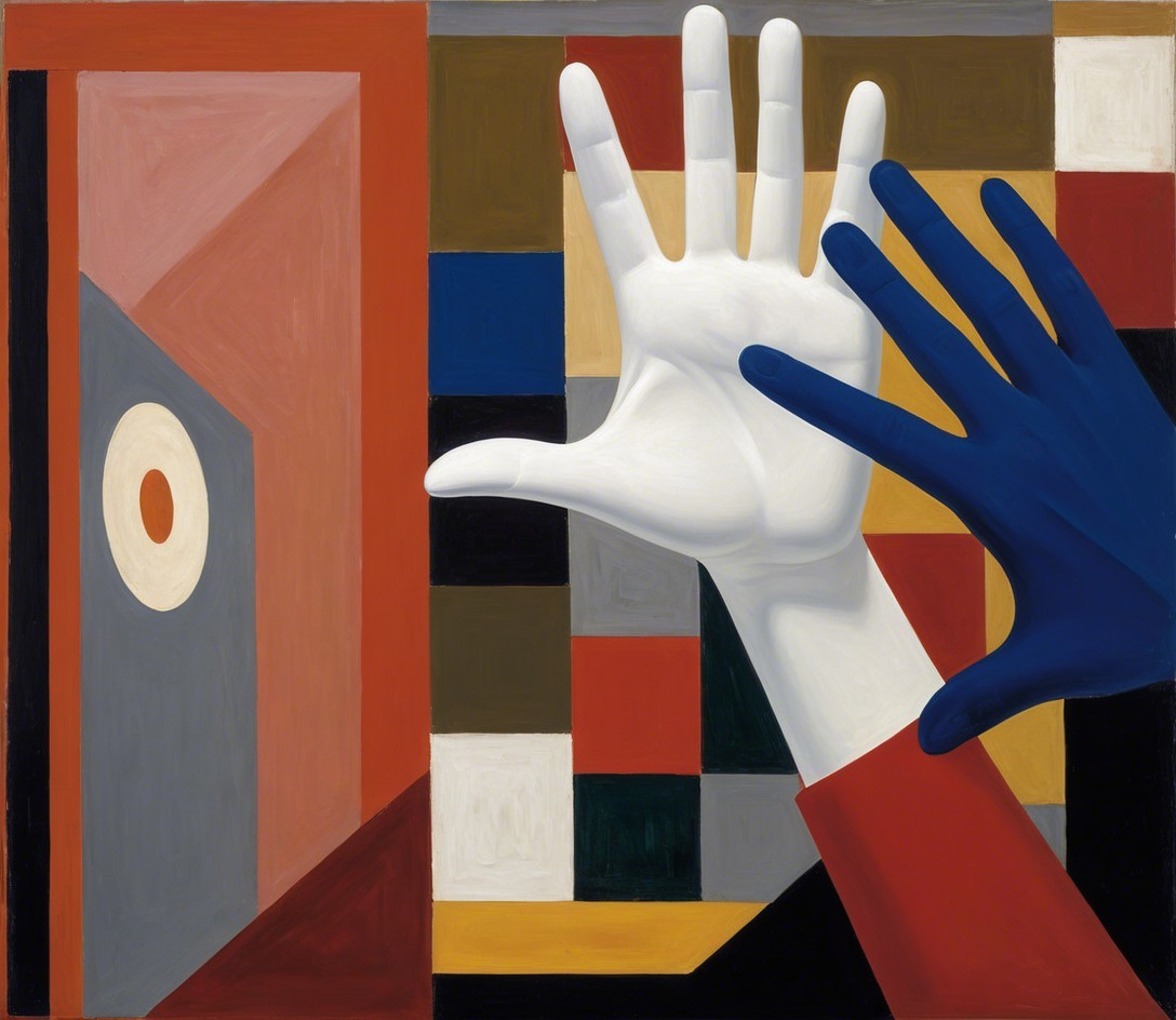 Geometric Shapes and Colors in Abstract Artwork