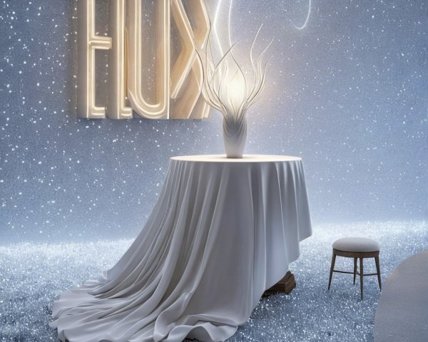 Minimalist Table Setting with Elegant Glow and FLUX