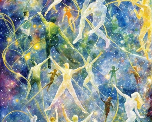 Translucent Luminous Figures in Cosmic Background