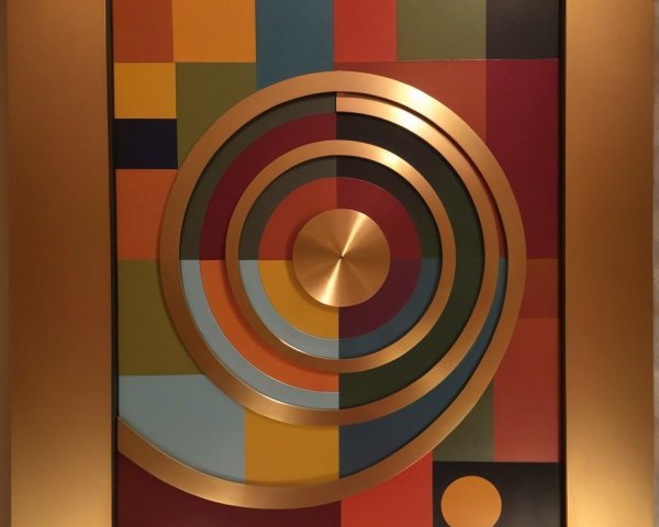 Vibrant Geometric Shapes in Concentric Circles and Squares
