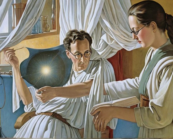 Classical Scene of Discovery with Art and Science Elements