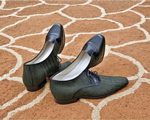 Stylish Shoes on Textured Earthy Background