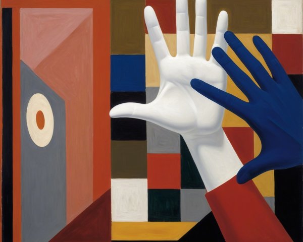 Geometric Shapes and Colors in Abstract Artwork