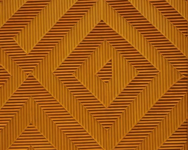 Abstract Wallpaper with Brown Diamonds on Orange Background