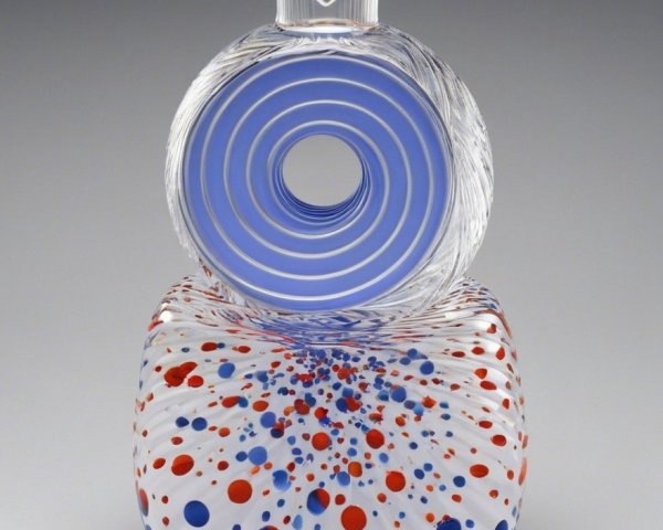 Vibrant Artistic Glass Sculpture with Colorful Design