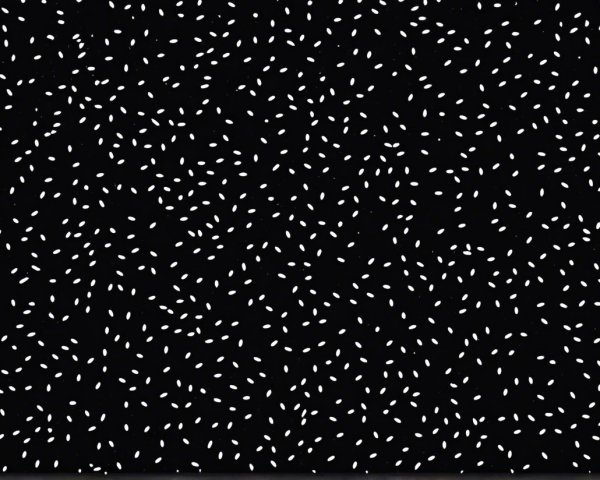 Black Background with Random White Seed-Like Shapes