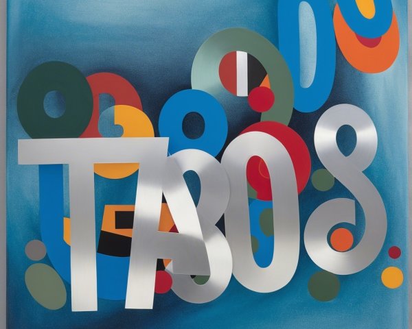 Abstract Artwork with Bold Shapes and "TABOOS" Text