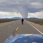 Wide Empty Road Under Dramatic Cloudy Sky