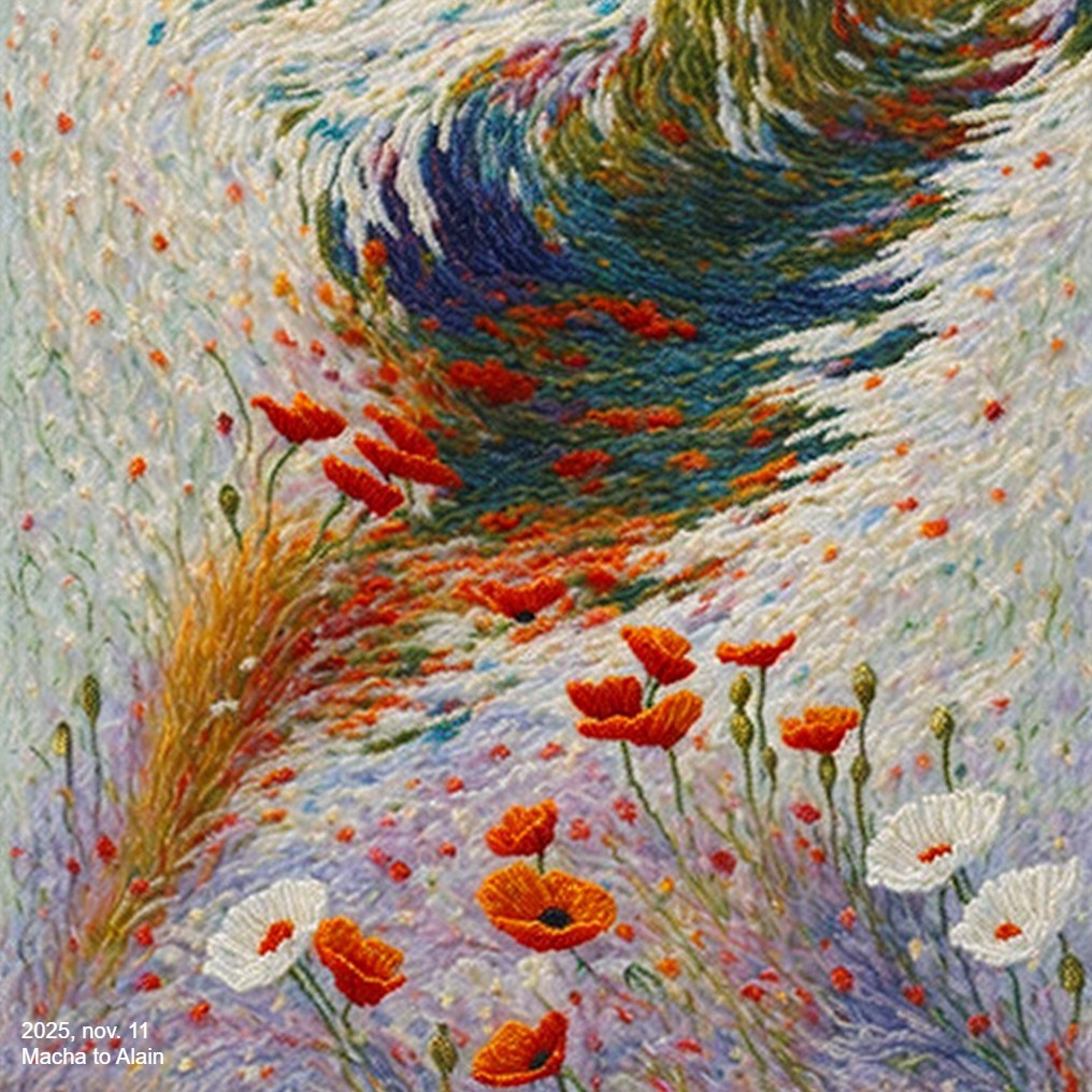 Vibrant Textile Artwork with Colorful Swirling Patterns