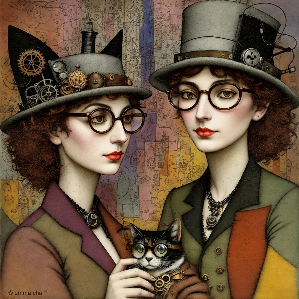 Steampunk-Inspired Women with Mechanical Elements