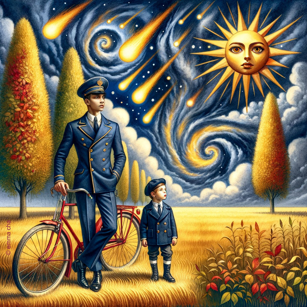 Postman and Son: a surreal Sunday stroll