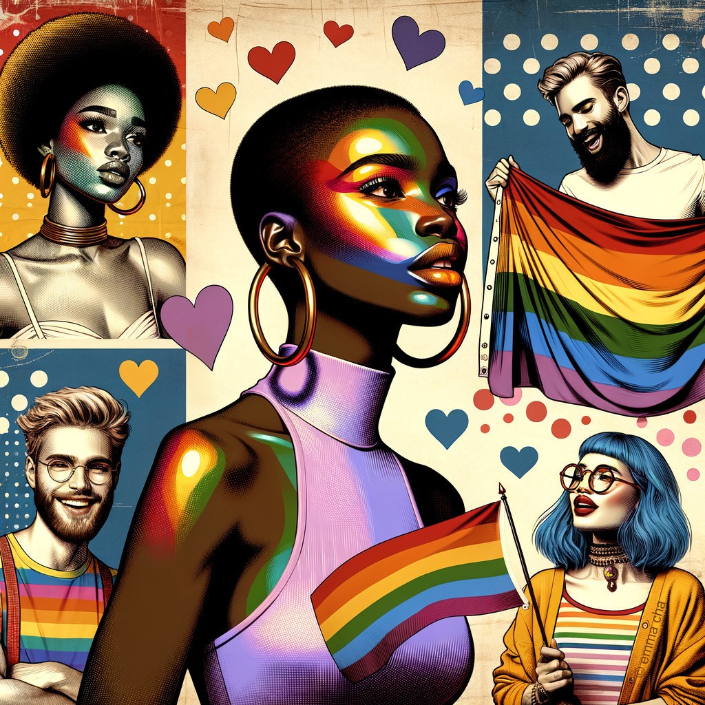 Vibrant Collage Celebrating LGBTQ+ Pride and Diversity