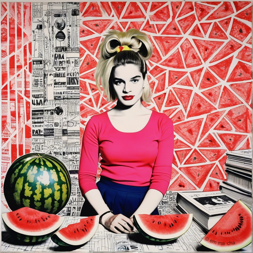 Stylish Woman with Bold Colors in Pop Art Setting