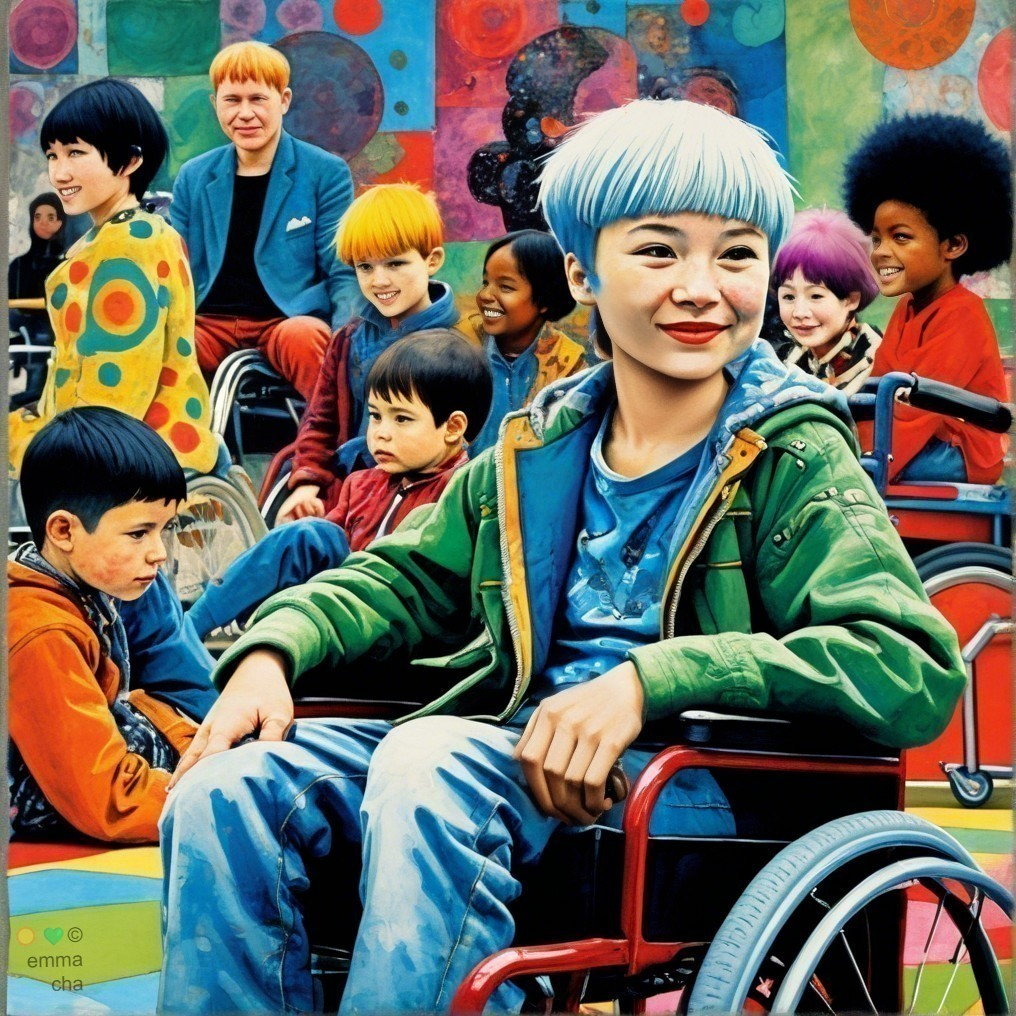 Vibrant Outdoor Scene of Diverse Children Playing