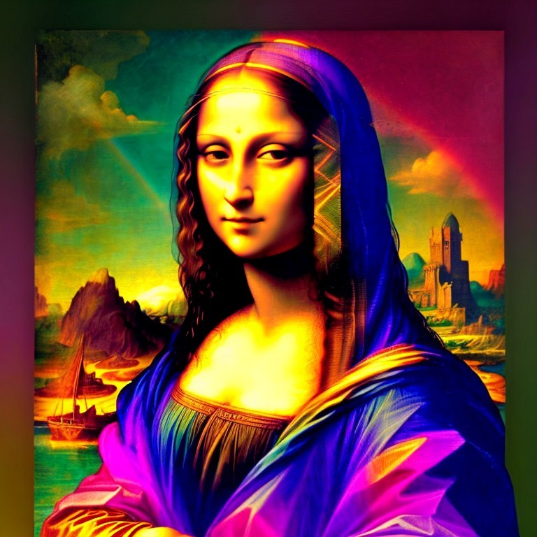 Vibrant Abstract Interpretation of the Mona Lisa