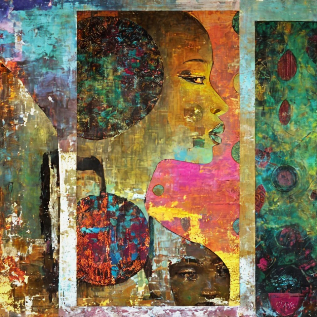 Vibrant Abstract Portraits of Women with Geometric Shapes