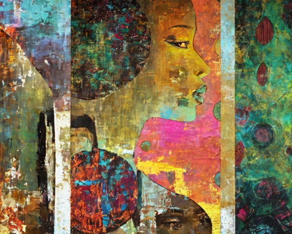 Vibrant Abstract Portraits of Women with Geometric Shapes