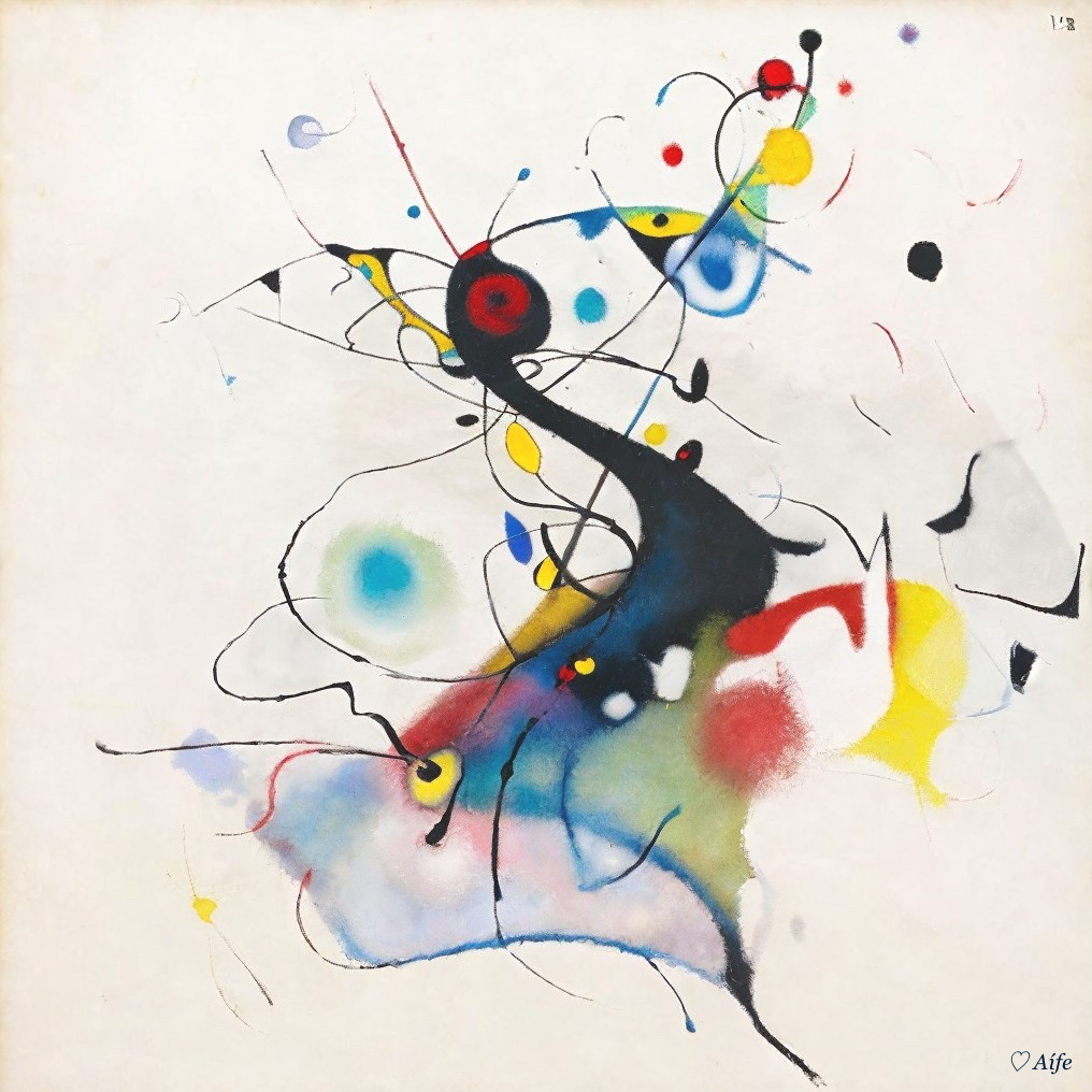 Abstract Composition with Dynamic Shapes and Colors