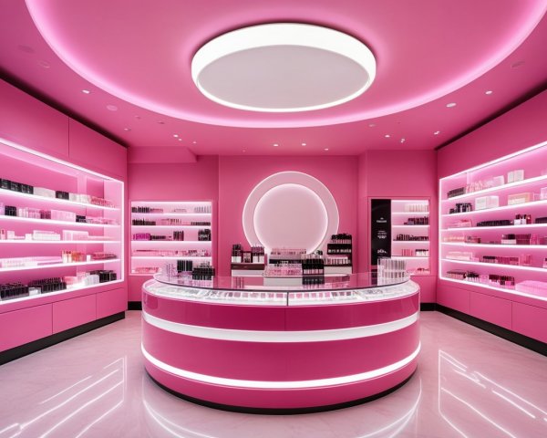 Modern Beauty Store Interior with Chic Design Elements