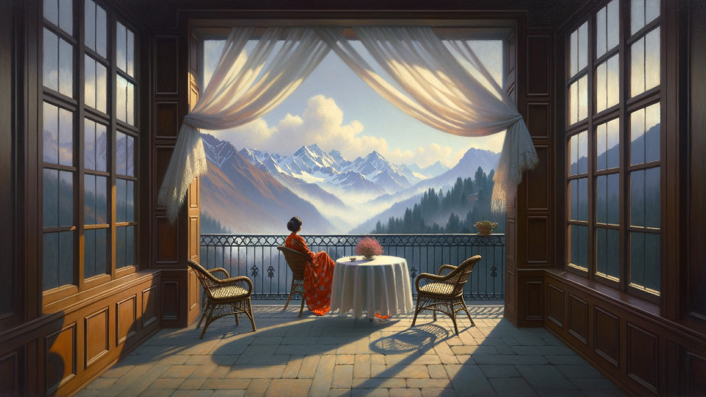 Sunset Serenity: A Mountain View Dinner