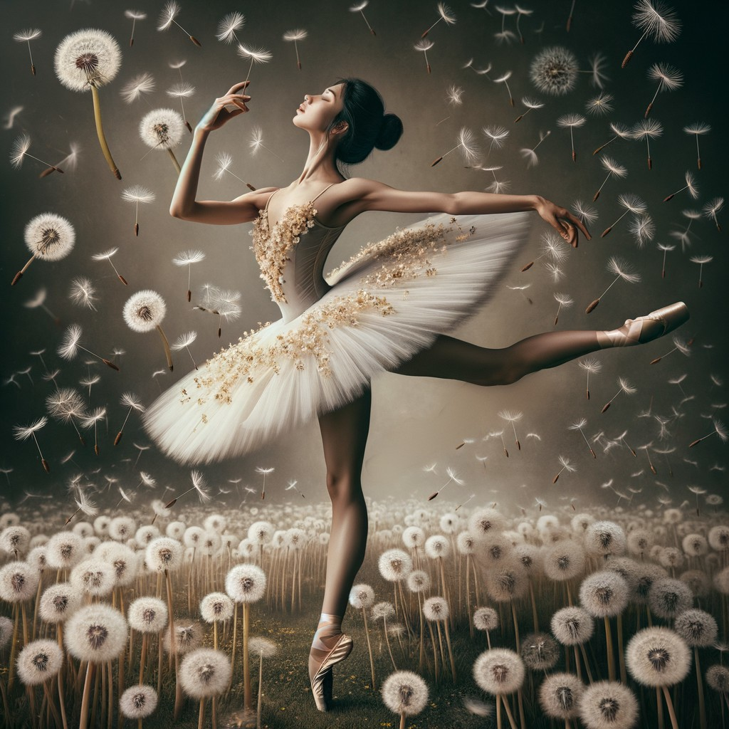 Dandelion Dance: Graceful Ballerina