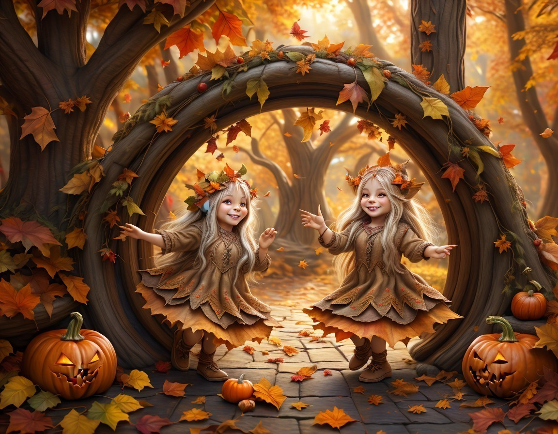 Enchanted Fall Fantasy Scene