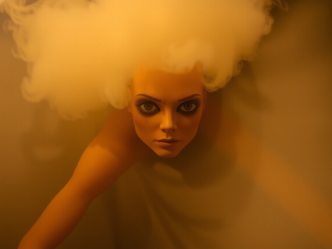 Surreal Doll-Like Figure with Exaggerated Features