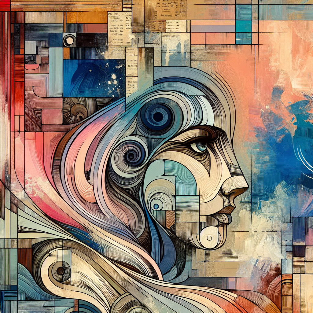Abstract Portrait of a Woman with Vibrant Colors