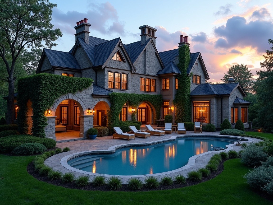 Elegant Grand House with Pool and Lush Surroundings