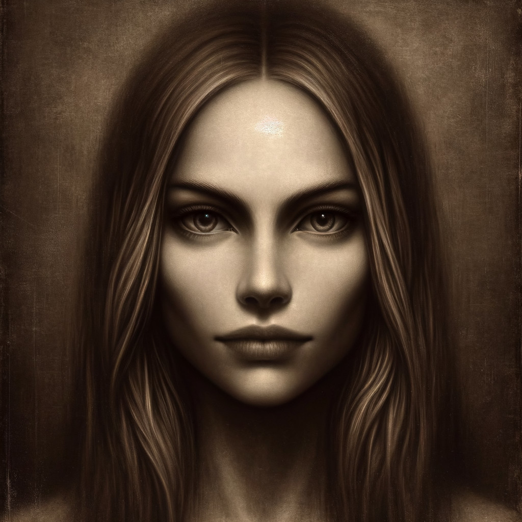Portrait of a Young Woman with Expressive Eyes