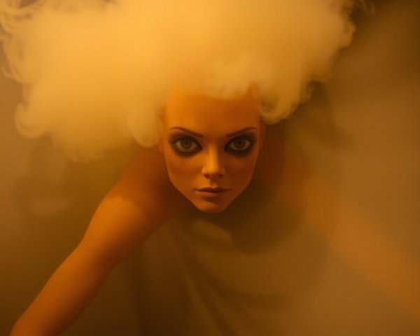 Surreal Doll-Like Figure with Exaggerated Features