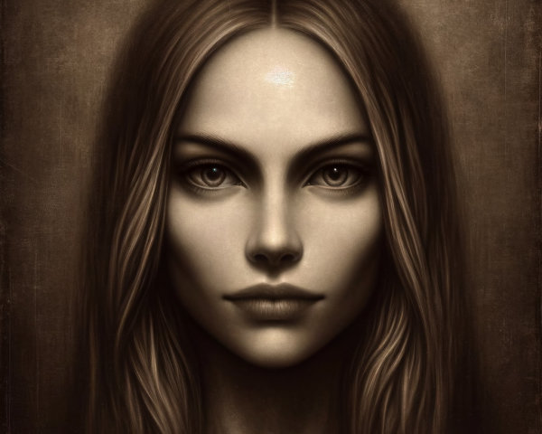 Portrait of a Young Woman with Expressive Eyes
