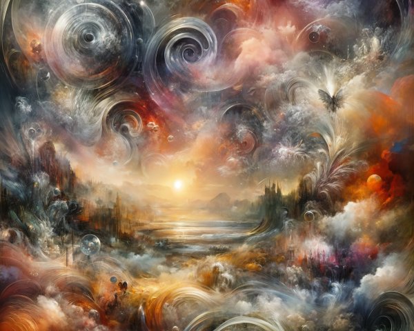 Vibrant Cosmic Landscape with Colorful Clouds and Light