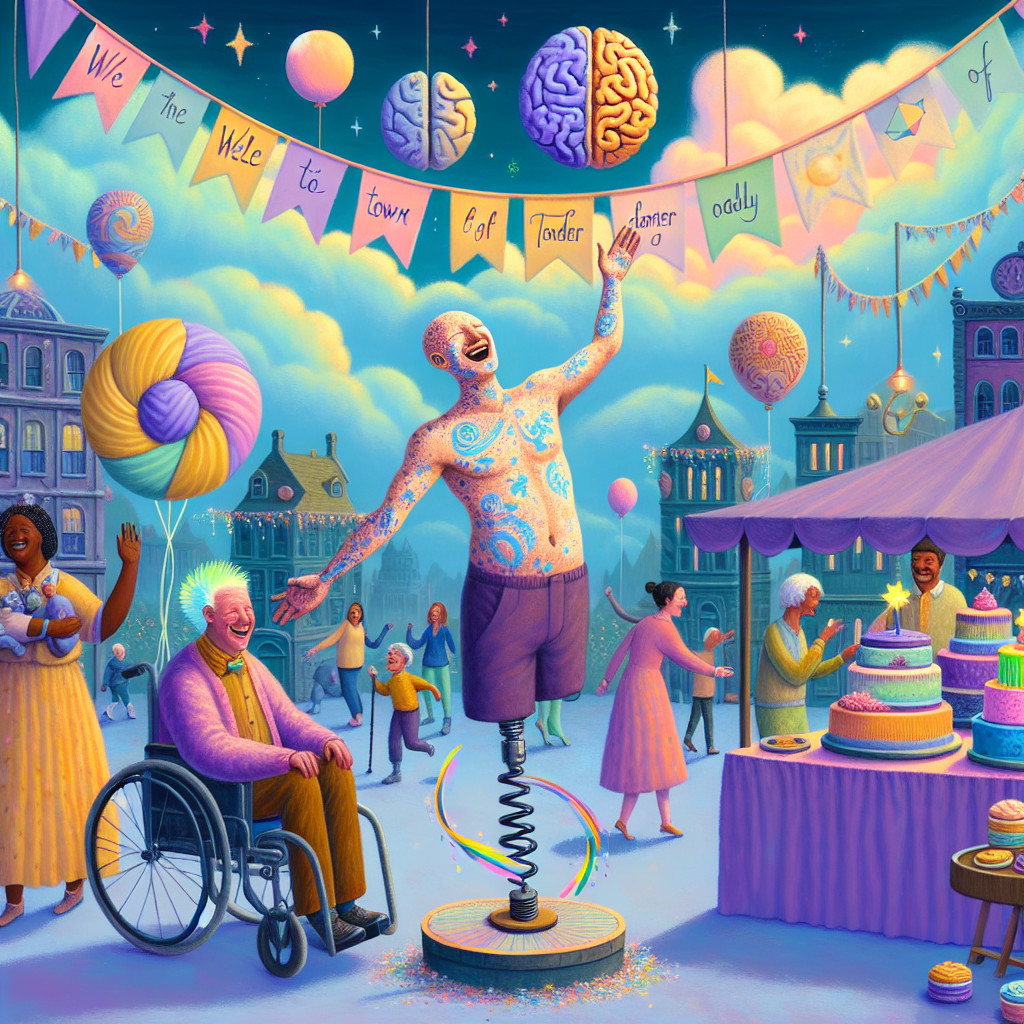 Colorful Carnival Scene with Joyful Characters