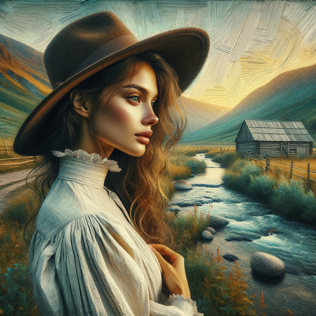 Serenity by the Stream at Sunset