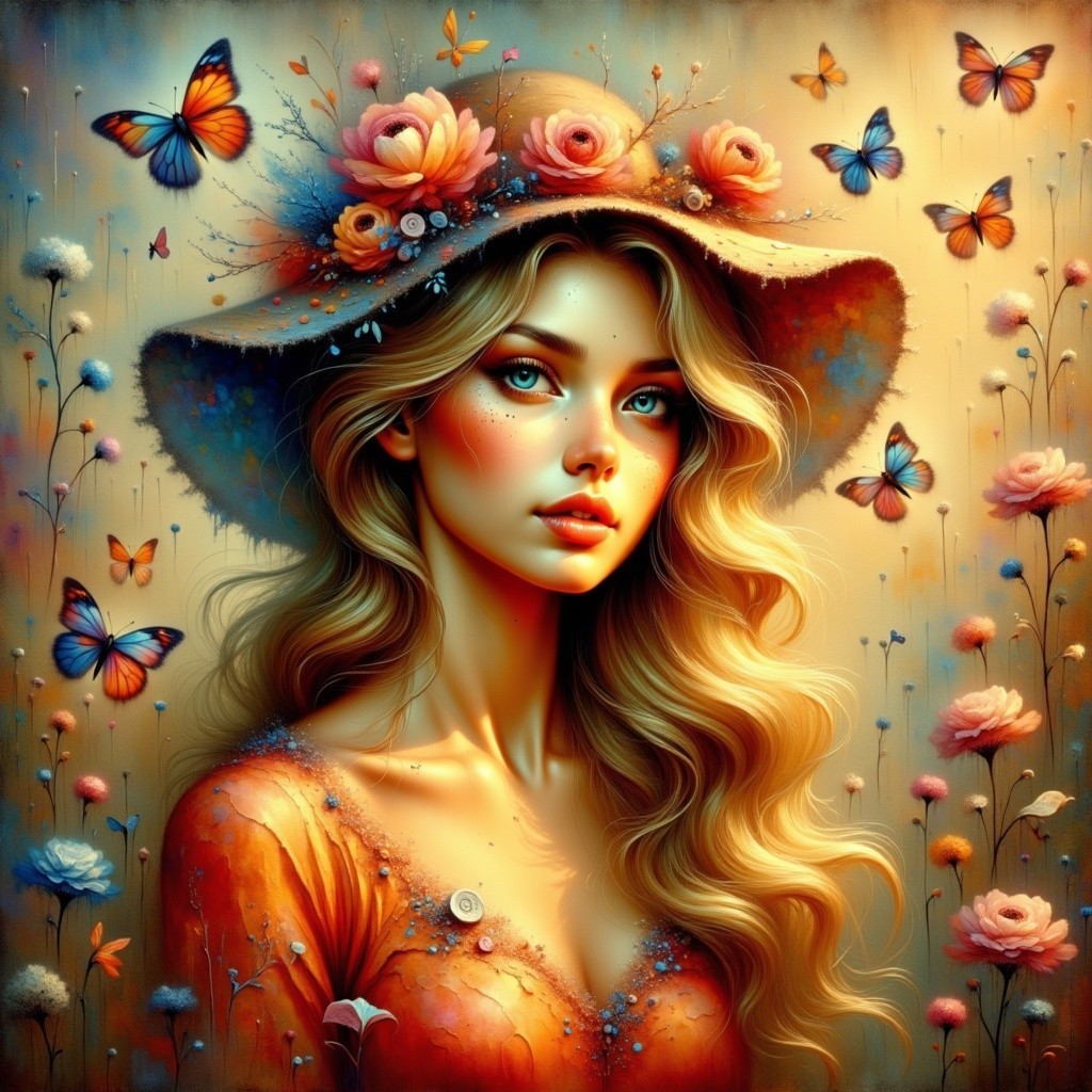 Enchanting Portrait of a Young Woman in Nature