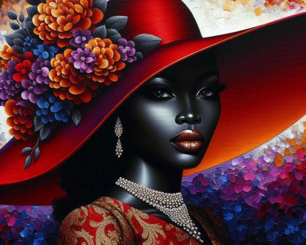 Portrait of a Confident Woman in Vibrant Attire
