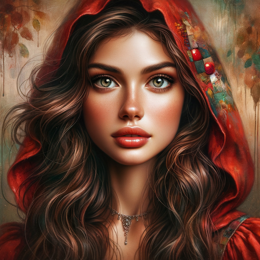 Portrait of a Young Woman in a Red Hood