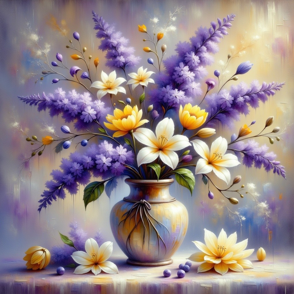 Vibrant Floral Bouquet in Classic Vase Display
