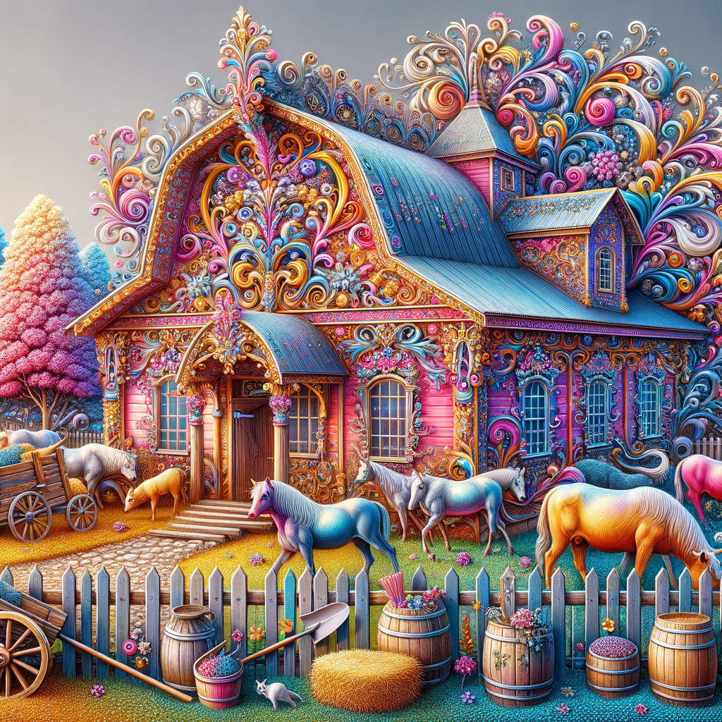 Whimsical Colorful House in Picturesque Countryside