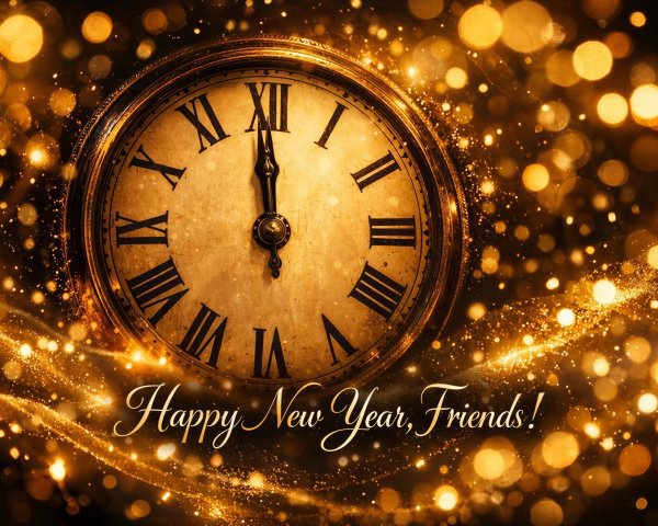 Vintage Gold Pocket Watch at Midnight with Bokeh Lights