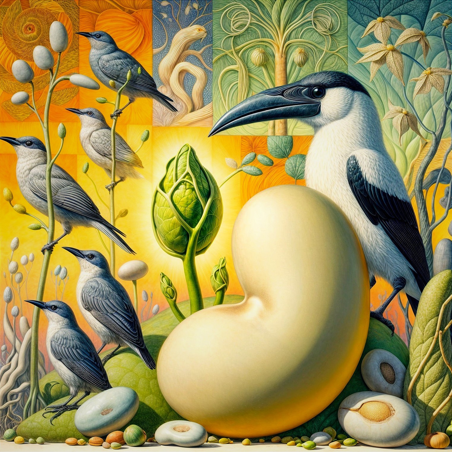 Surreal Scene of Nature with Abstract Elements